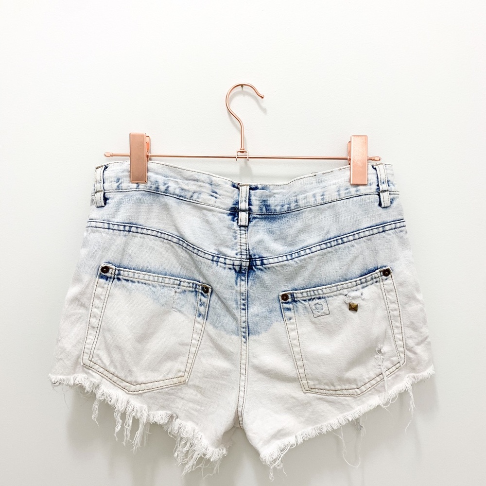 SOLD - ZARA DENIM SHORTS HIGH WAISTED - Picture 9 of 11